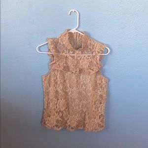 lace beige tank top